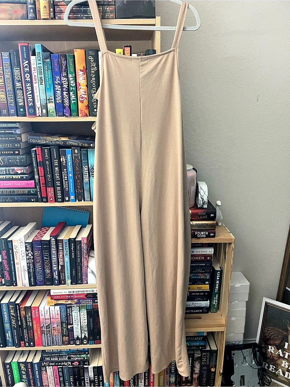 Live to Be Spoiled Tie Shoulder Wide-Leg Jumpsuit Brown XL like new condition - Picture 2 of 4